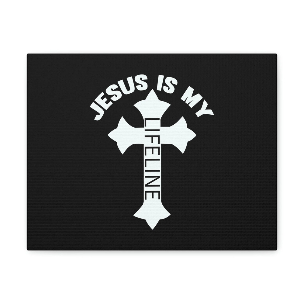 Scripture Walls John 14:6 Jesus Is My Lifeline Cross Bible Verse Canvas